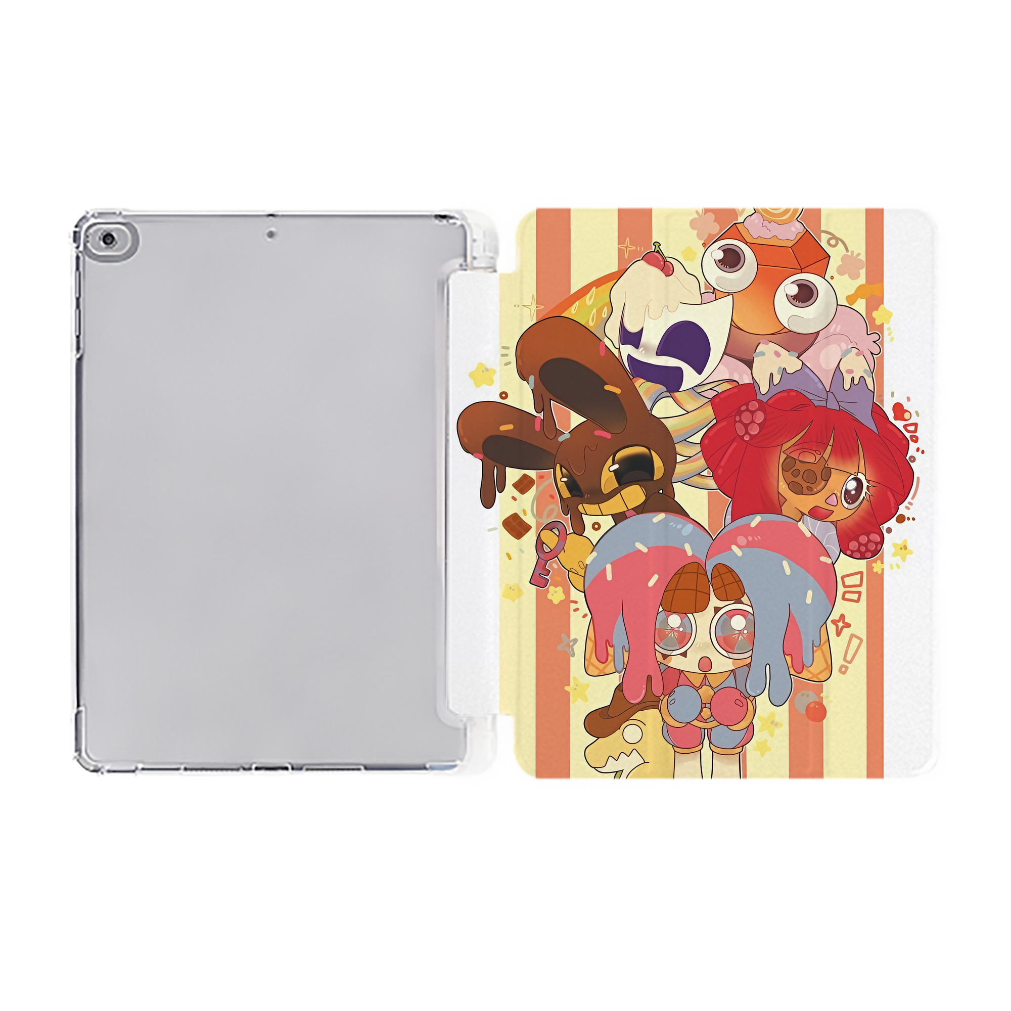 （画像用） アンパンマン Anpanman IPad ケース ペン収納付き 三つ折りスタンド PUレザー×シリコン 対応機種9.5/10.5/10.9インチ
